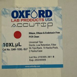 Oxford XR-10XL-SLF Universal Low Retention Filter Tips, 10 µL